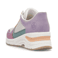 Beige vegane Rieker Damen Sneaker Low N9303-90 mit einer Schnürung. Schuh von hinten.