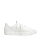 Baskets basses Rieker blanches lavables pour homme U1904-80 avec lacets. Côté intérieur de la chaussure.