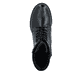 Schwarze Rieker Damen Schnürstiefel 75801-00 aus Glattleder. Schuh von oben.
