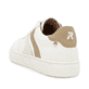 Weiße Rieker Herren Sneaker Low U0708-81 mit einer Schnürung. Schuh von hinten.
