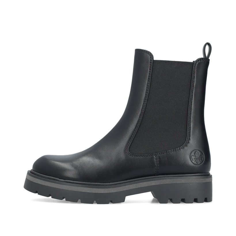 Rieker Damen Chelsea Boots 91580 - Bequeme Stiefeletten Mit Reißverschluss & Elastikeinsatz