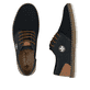 Blaue Rieker Herren Schnürschuhe B5249-14 mit der Komfortweite G 1/2. Schuh von oben, liegend.