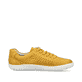 Gelbe Rieker Damen Schnürschuhe 52824-68, Barfußschuhe mit runden Ziernähten. Schuh Innenseite.