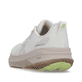 Weisse Rieker Sport Damen Sneaker Low W4301-80. Schuh von hinten.
