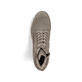 Hellgrüne Rieker Damen Schnürstiefel Y7621-54 mit Strick-Kragen. Schuh von oben.