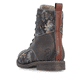 Braune Rieker Damen Schnürstiefel 74800-25 mit wasserabweisender TEX-Membran. Schuh von hinten.