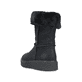 Schwarze Rieker Damen Kurzstiefel Y0090-00 mit wasserabweisender TEX-Membran. Schuh von hinten.