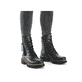 
Vanillebeige Rieker Damen Biker Boots 72634-60 mit Schnürung und Reißverschluss. Schuh seitlich schräg