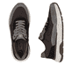 Baskets basses Rieker marron pour homme 06100-25 avec fermeture éclair. Chaussure vue de dessus, couchée.