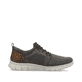 Graue Rieker Herren Slipper B7796-42 mit einem Gummizug sowie Komfortweite G 1/2. Schuh Innenseite.