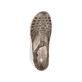Grüne Rieker Damen Riemchensandalen M1688-54 mit einem Klettverschluss. Schuh von oben.