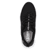 Schwarze vegane Rieker Damen Sneaker Low W2701-00 mit einer Schnürung. Schuh von oben.