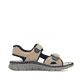 Beige Rieker Herren Trekkingsandalen 26761-65 mit einem Klettverschluss. Schuh Innenseite.