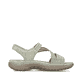 Grüne vegane Rieker Damen Trekkingsandalen 64870-52 mit einem Klettverschluss. Schuh Innenseite.