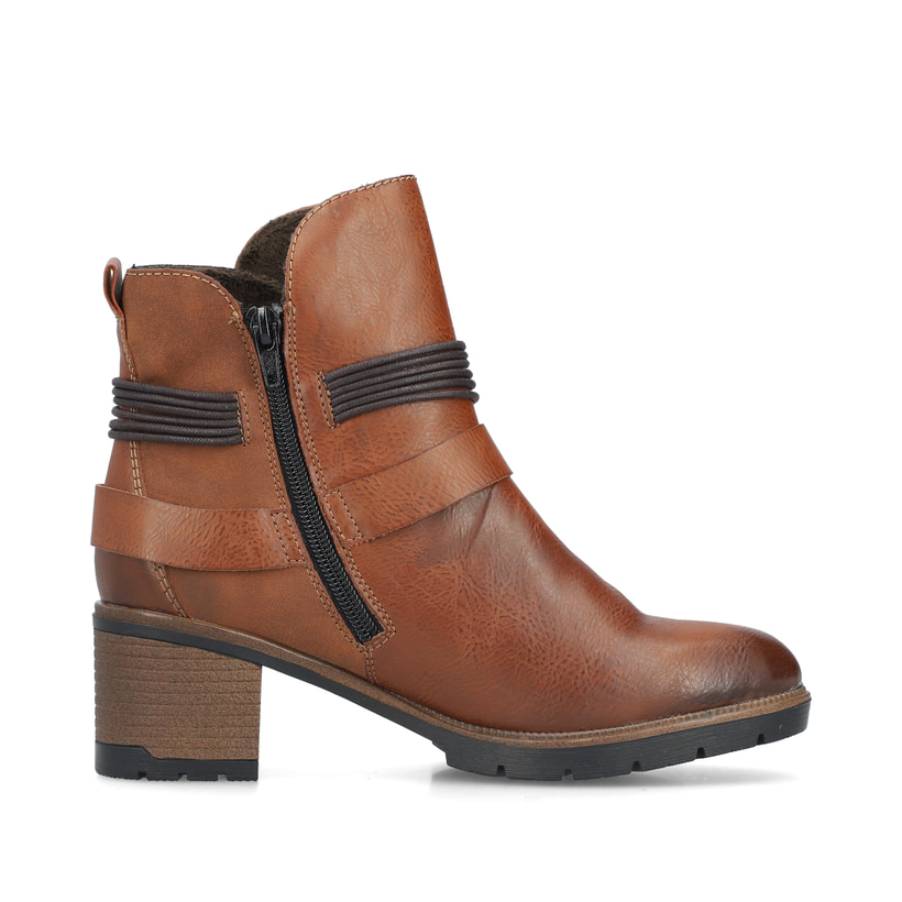 Graugrüne Rieker Damen Schnürstiefel 77431-54 mit Schnürung und Reißverschluss. Schuh Innenseite