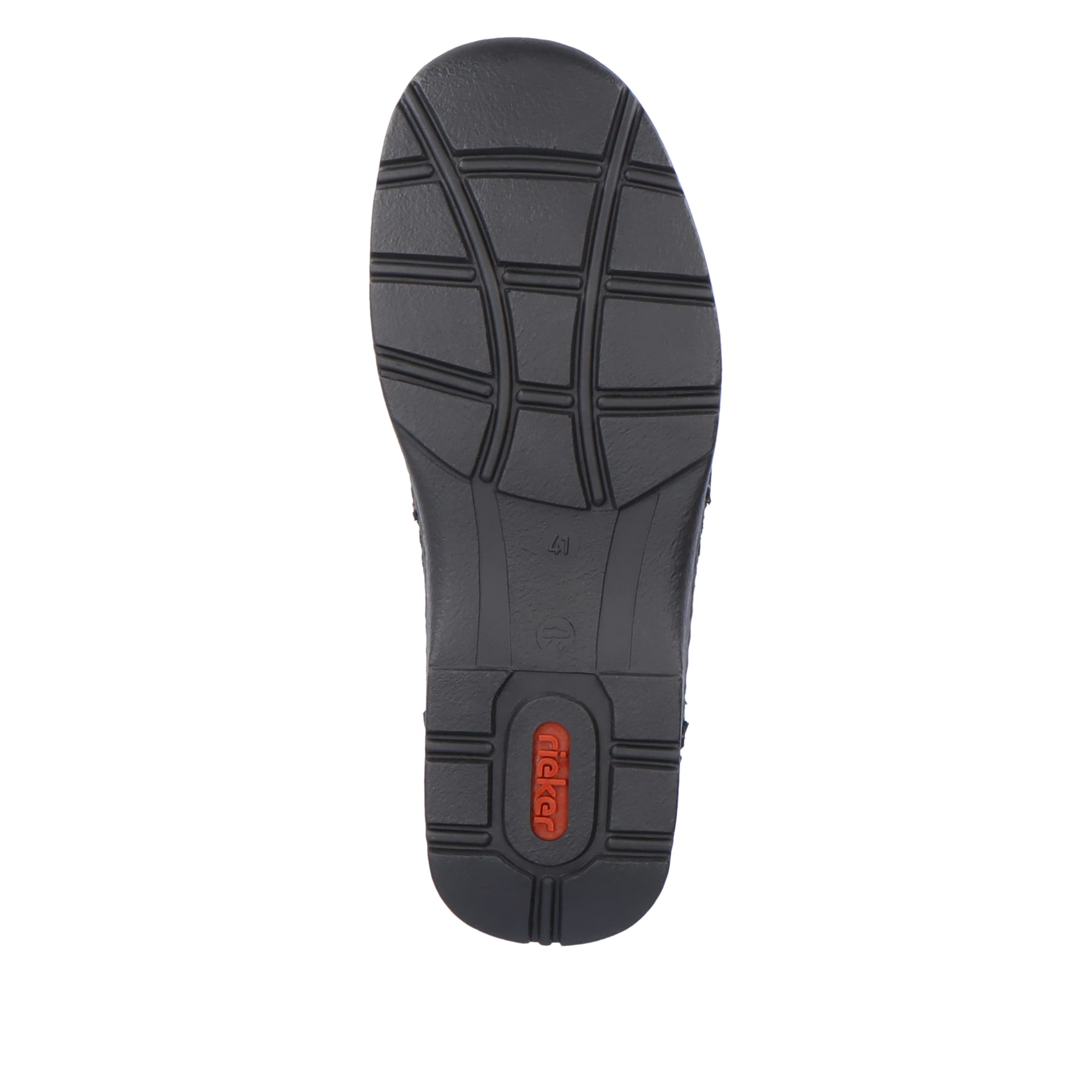 Asphaltschwarze Rieker Herren Schnürschuhe 05330-00 mit Schnürung und Reißverschluss. Schuh Laufsohle