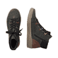 Mehrfarbige Rieker Damen Schnürstiefel N0711-54 mit Ösen-Verzierung. Schuh von oben, liegend.
