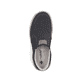 Schwarze Rieker Herren Slipper 17363-00 mit einem Gummizug sowie Extraweite H. Schuh von oben.