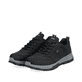 Schwarze Rieker Herren Schnürschuhe 35503-00 mit wasserabweisender TEX-Membran. Schuhpaar seitlich schräg.