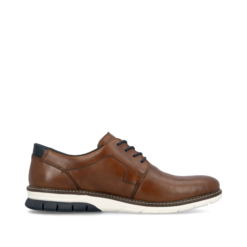 Kastanienbraune Rieker Herren Schnürschuhe 14402-24 mit der Komfortweite G 1/2. Schuh Innenseite.