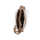 Sac à bandoulière Rieker H1004-62 beige avec fermeture éclair et pendentif en forme de cœur amovible. Ouvert.
