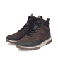Schwarz-dunkelbraune Rieker Herren Schnürstiefel B9310-24 aus Rauleder. Schuhpaar seitlich schräg.