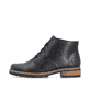 Bottes à lacets Rieker noires pour femmes Z9310-00 avec lacets. Côté extérieur de la chaussure.