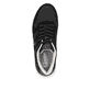 Schwarze Rieker Herren Sneaker Low U0905-00 mit Schnürung sowie flexibler Sohle. Schuh von oben.