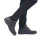 
Graphitschwarze Rieker Herren Schnürschuhe 05102-00 mit einer leichten Sohle. Schuh am Fuß