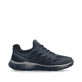 Vegane, dunkelblaue Rieker Damen Slipper M5080-14 mit einem Gummizug. Schuh Innenseite.
