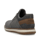 Graue Rieker Herren Slipper 04452-42 mit einem Gummizug sowie Komfortweite G 1/2. Schuh von hinten.