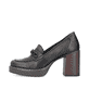 
Nachtschwarze Rieker Damen Pumps Y4150-00 mit Komfortweite sowie einem Blockabsatz. Schuh Außenseite