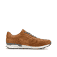 Braune Rieker Herren Sneaker Low U0312-24 mit Schnürung sowie Komfortweite G 1/2. Schuh Innenseite.