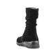 
Tiefschwarze Rieker Damen Kurzstiefel Z68M1-01 mit einer schockabsorbierenden Sohle. Schuh seitlich schräg