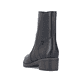 Schwarze Rieker Damen Kurzstiefel Y0581-00 mit modernen Ziernähten. Schuh von hinten.