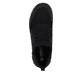 Schwarze Rieker Herren Slipper B6650-00 mit Gummizug sowie Komfortweite G 1/2. Schuh von oben.