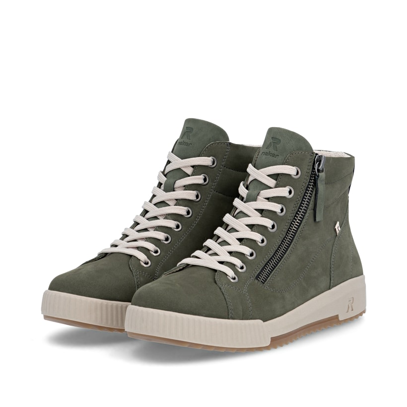 Rieker M6500 Sneaker Alta Donna - Stivale Autunnale Con Larghezza Comfort, Soletta Memosoft E Membrana Impermeabile Tex - 4