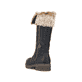 
Nachtschwarze Rieker Damen Hochschaftstiefel Z4751-00 mit einer robusten Profilsohle. Schuh von hinten
