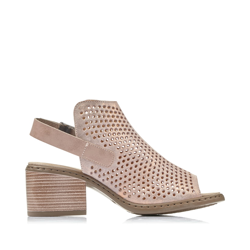 Rosane Rieker Riemchensandaletten V0590-31 mit einer Schnalle. Schuh Innenseite.