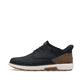 Blaue Rieker Herren Slipper B3357-14 mit Ready2GO Slip-in Feature sowie Gummizug. Schuh Außenseite.