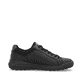 Schwarze Rieker Herren Sneaker Low U1100-00 mit Schnürung sowie flexibler Sohle. Schuh Innenseite.