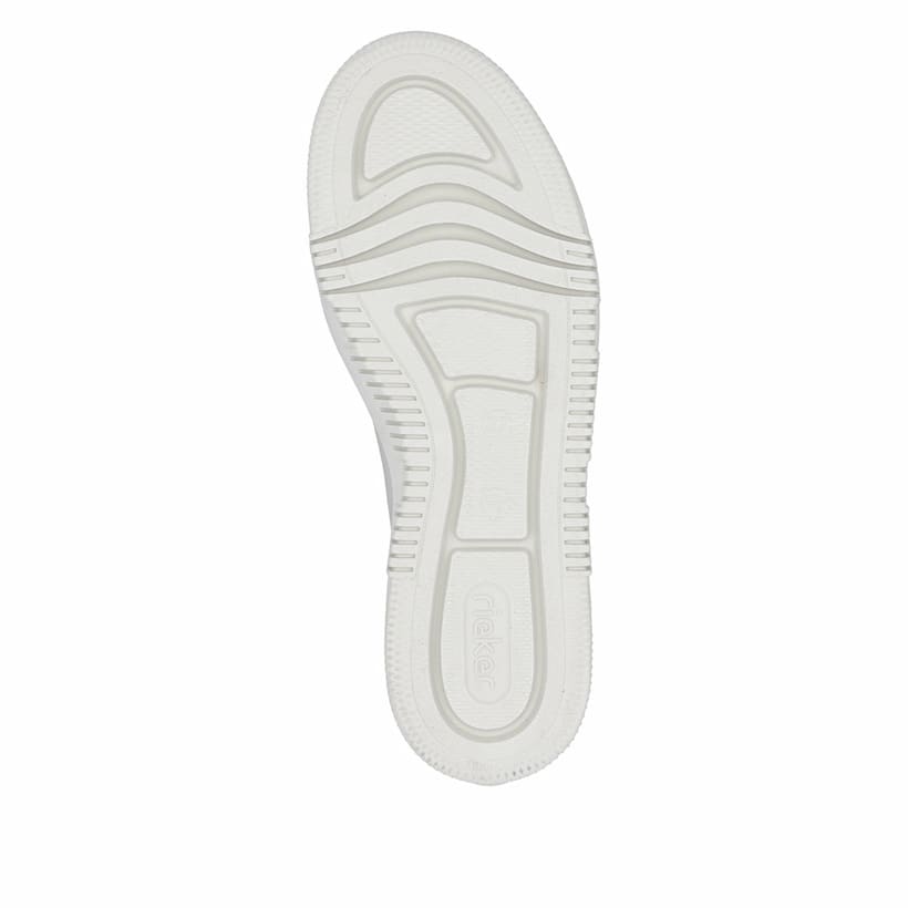 Baskets basses Rieker métalliques femme M1952-90 avec finition métallisée. Semelle extérieure de la chaussure.