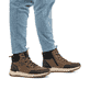 Braun-schwarze Rieker Herren Schnürstiefel U0110-26 aus Rauleder. Schuh am Fuß.