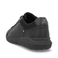 Schwarze Rieker Herren Sneaker Low U1100-00 mit Schnürung sowie flexibler Sohle. Schuh von hinten.