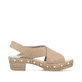 Hellbeige Rieker Damen Riemchensandaletten V6788-62 mit einer leichten Sohle. Schuh Innenseite