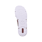 Beige vegane Rieker Damen Pantoletten V2392-62 mit trendigen Schnalle. Schuh Laufsohle.