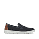 Blaue Rieker Herren Slipper 08676-14 mit einem Gummizug sowie der Extraweite H. Schuh Innenseite.