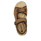 Braune Rieker Herren Trekkingsandalen 26955-24 mit einem Klettverschluss. Schuh von oben.