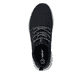 Mocassins Rieker noirs pour homme B7796-02 avec bande élastique. Chaussure vue de dessus.