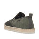 Mocassins Rieker verts pour homme B2661-54 avec bande élastique. Chaussure vue de l'arrière.